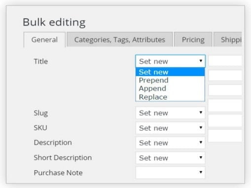 Plugin YITH WooCommerce Bulk Product Editing Plugin YITH WooCommerce Bulk Product Editing – Abbildung 2