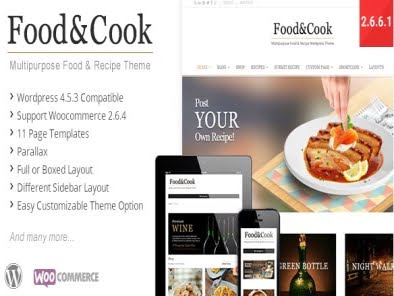 Theme Food & Cook Multipurpose Food Recipe WP Theme Theme Food & Cook Multipurpose Food Recipe WP Theme