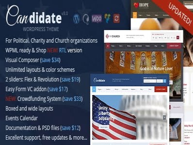 Theme Candidate Political Nonprofit Church WordPress Theme Theme Candidate Political Nonprofit Church Wordpress Theme