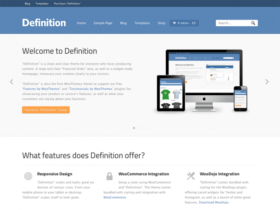 Theme Woothemes Definition Woocommerce Themes