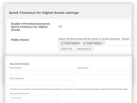 Plugin YITH WooCommerce Quick Checkout For Digital Goods Premium Plugin Yith Woocommerce Quick Checkout For Digital Goods Premium – Abbildung 1