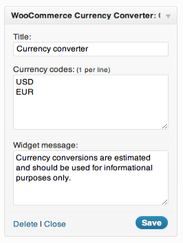 Plugin WooCommerce Currency Converter Widget Plugin Woocommerce Currency Converter Widget – Abbildung 2