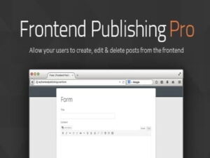 Plugin Frontend Publishing Pro Post Submission