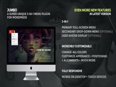 Plugin Jumbo – A 3-In-1 Full-Screen Menu For WordPress Plugin Jumbo – A 3-In-1 Full-Screen Menu For Wordpress