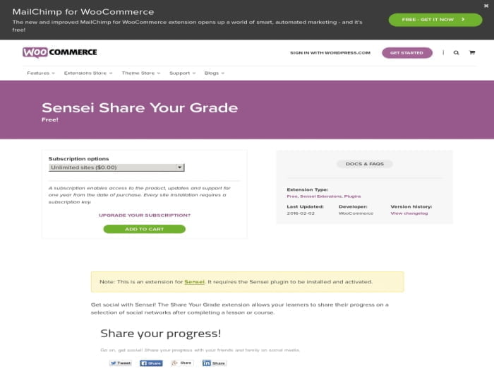 Plugin Sensei Share Your Grade Plugin Sensei Share Your Grade