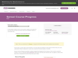 Plugin Sensei Course Progress