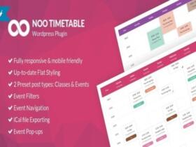 Plugin Noo Timetable – Responsive Calendar & Auto Sync Wordpress Plugin