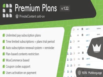 Plugin PrivateContent – Premium Plans Add-On Plugin Privatecontent – Premium Plans Add-On
