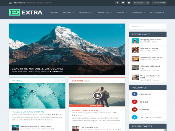 Theme Extra Elegant Themes Theme Extra Elegant Themes