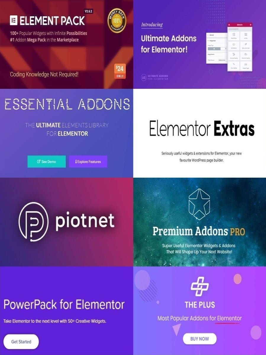 Paket Elementor Pro + 8 Premium-Plugins! Paket Elementor Pro + 8 Premium-Plugins!