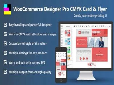 Plugin Designer Pro CMYK Card Flyer WooCommerce