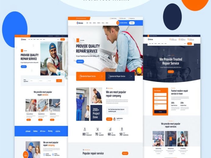 Theme Airvice AC Repair Services WordPress Theme
