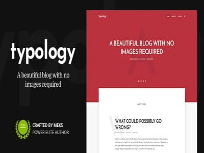Theme Typology Text Based Minimal WordPress Blog Theme