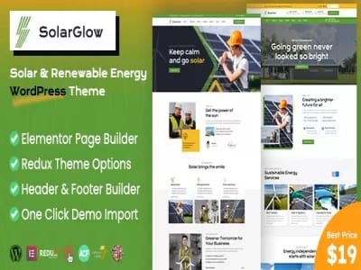 Theme Solarglow Solar Renewable Energy WordPress Theme