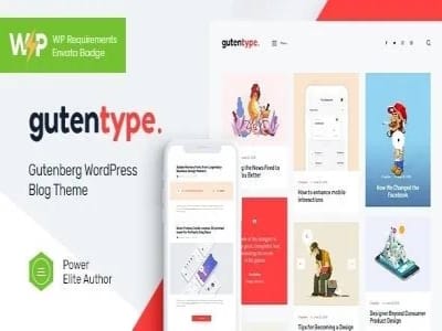 Theme Gutentype - Gutenberg WordPress Theme for Modern Blog + RTL Theme Gutentype - Gutenberg WordPress Theme for Modern Blog + RTL
