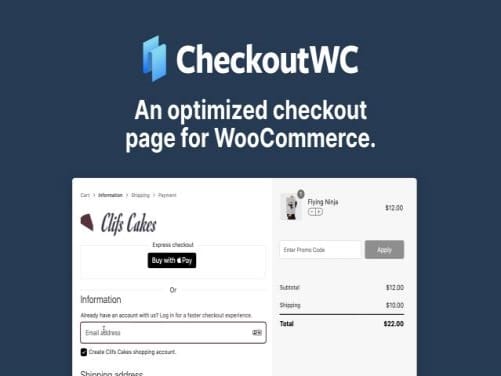 Plugin CheckoutWC Optimized Checkout Pages for WooCommerce Plugin CheckoutWC Optimized Checkout Pages for WooCommerce