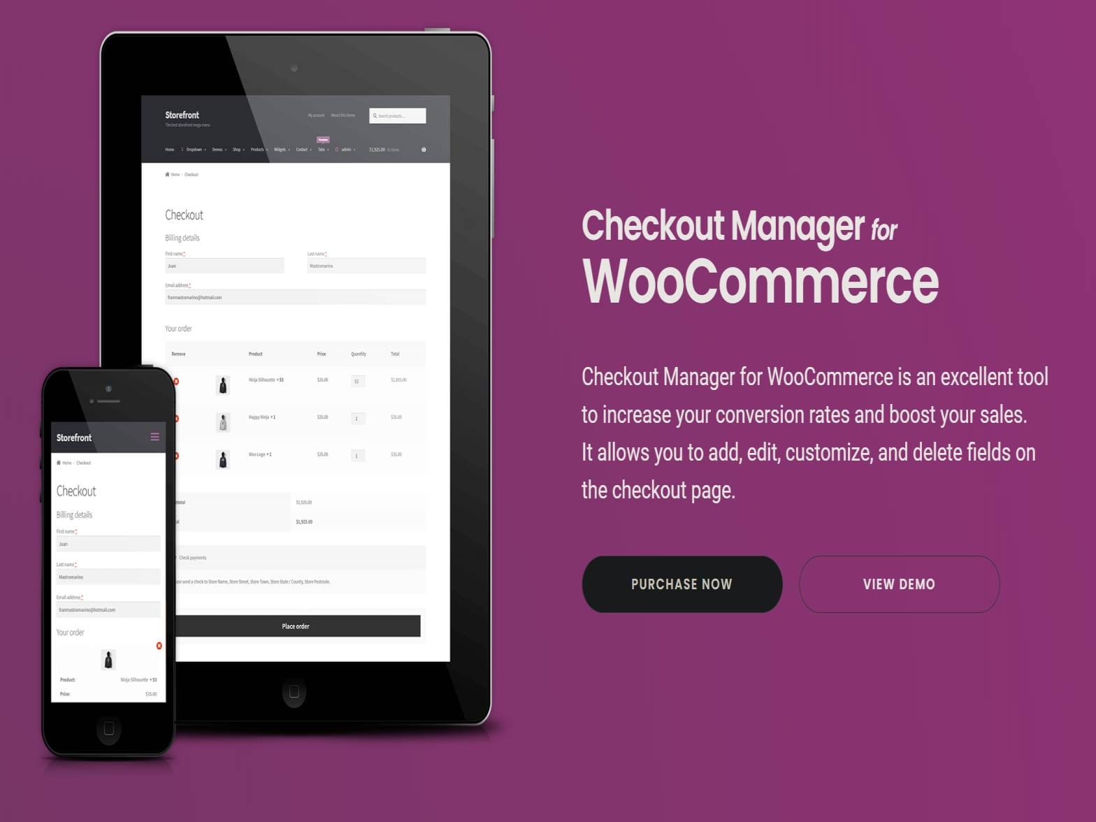 Plugin Checkout Manager for WooCommerce Plugin Checkout Manager for WooCommerce