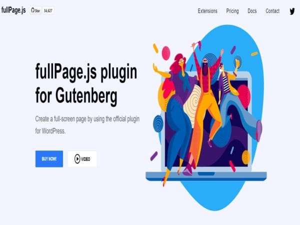 Plugin FullPage for Gutenberg Plugin FullPage for Gutenberg