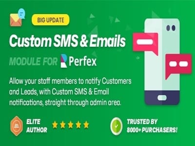 Perfex CRM Custom SMS & Email Notifications Perfex CRM Custom SMS & Email Notifications