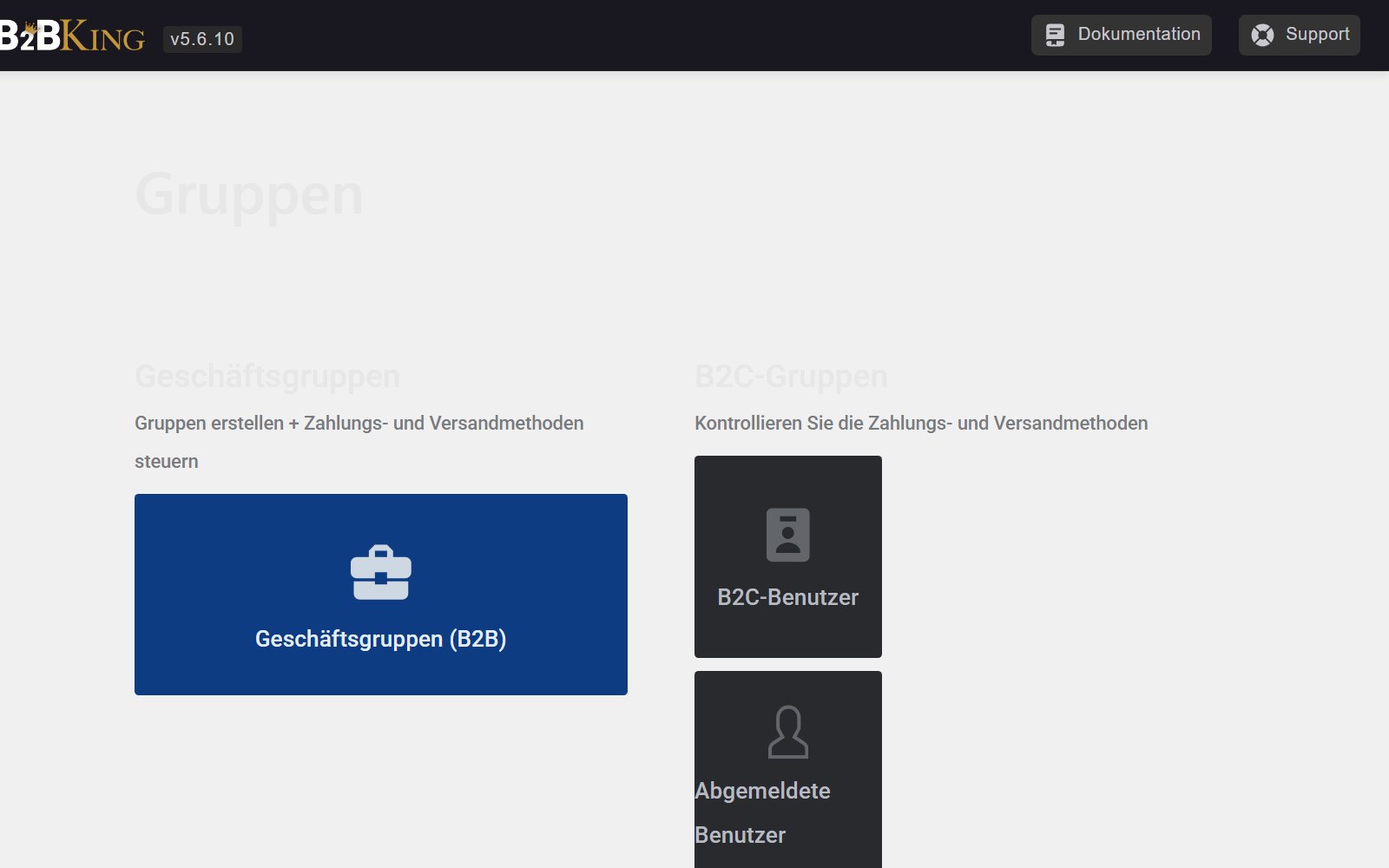 Plugin B2BKing Ultimate WooCommerce B2B Wholesale Verwaltungspanel für Kundengruppen von B2BKing mit Aufteilung in B2B-Geschäftsgruppen und B2C-Einzelhandelsgruppen