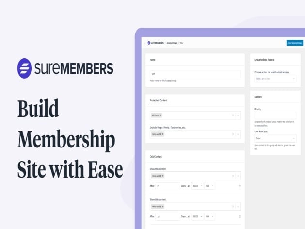 Plugin SureMembers Sell and Grow your Membership Site with Ease Plugin SureMembers Sell and Grow your Membership Site with Ease